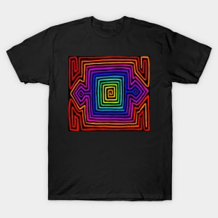 Kuna Indian Rainbow Tortuga T-Shirt